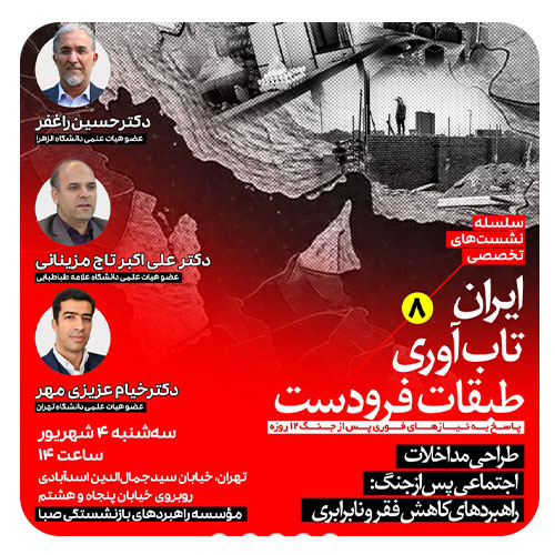 سلسله نشستهای تخصصی ایران، تابآوری، طبقات فرودست
